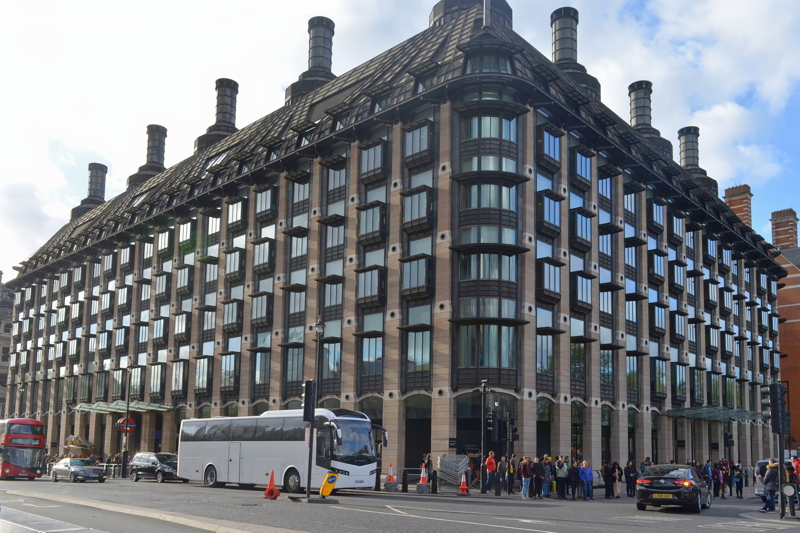 14 - Portcullis House, a prominent modern office building in London used by members of the UK Parliament and their staff
